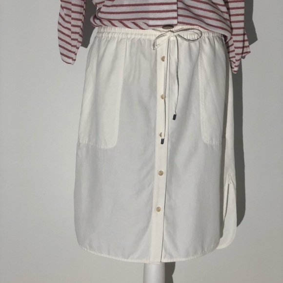 Vince Dresses & Skirts - Vince white cotton casual skirt button front